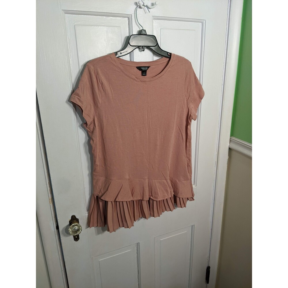 Simply Vera Ruffle Top Size L